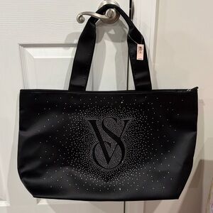 Large Victoria’s Secret Rhinestone Tote Bag - NEW WITH TAGS!!    bags totes nwt